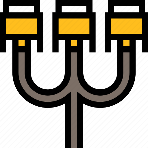 Computer, hardware, device, split cable, connector, port, plug icon - Download on Iconfinder