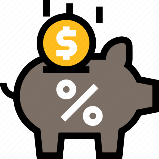 Credit loan, loan, finance, piggy bank, savings, percent, money icon - Download on Iconfinder