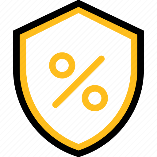 Credit loan, loan, finance, protection, shield, percent icon - Download on Iconfinder
