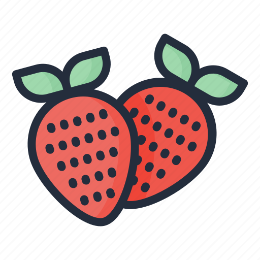 Food, fruit, juicy, tropical fruit, strawberry icon - Download on Iconfinder