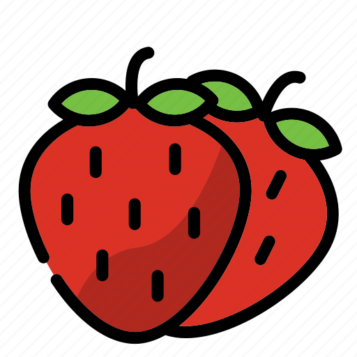 Strawberry, fresh, fruit, healthy, vegetarian, diet, vitamin icon - Download on Iconfinder