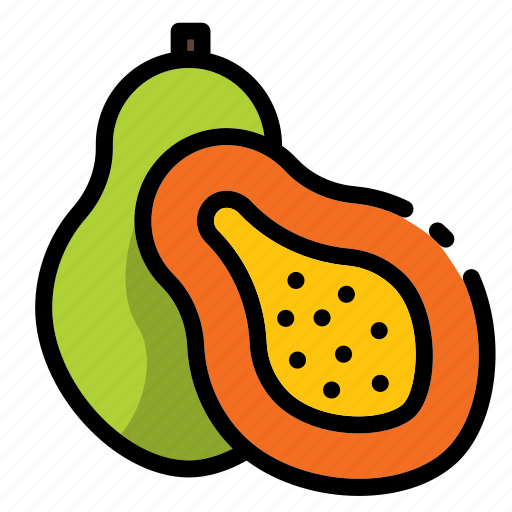 Papaya, fresh, fruit, healthy, vegetarian, diet, vitamin icon - Download on Iconfinder