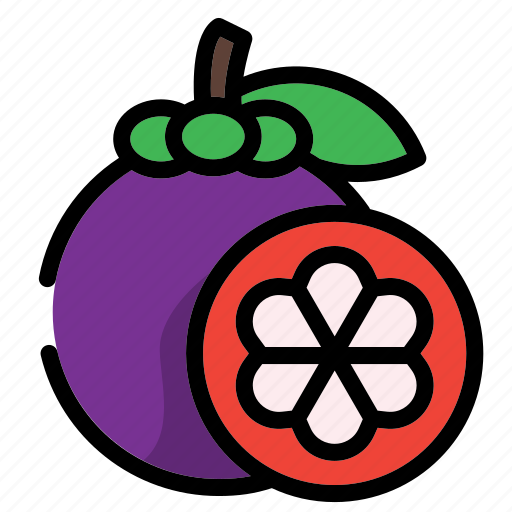 Mangosteen, fruit, vegetable, fresh, sweet, food icon - Download on Iconfinder