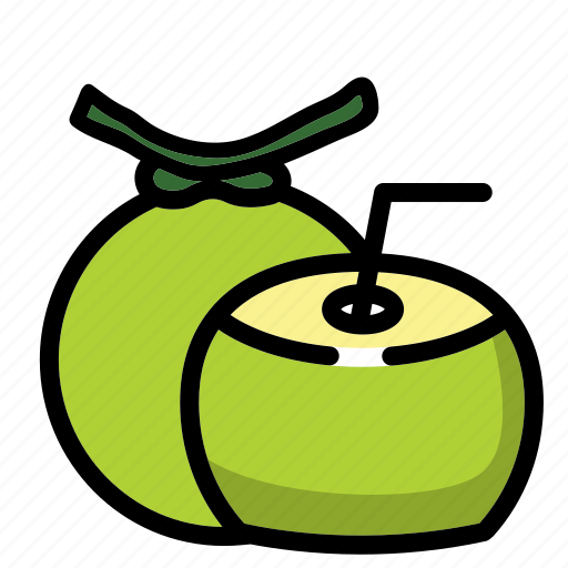 Coconout, fresh, fruit, healthy, vegetarian, diet icon - Download on Iconfinder