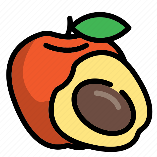 Peach, fresh, fruit, healthy, vegetarian, diet, vitamin icon - Download on Iconfinder