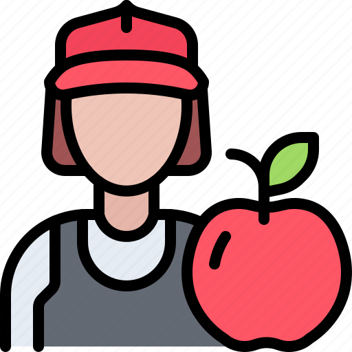 Seller, woman, fruit, food, shop icon - Download on Iconfinder