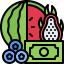 pitahaya, watermelon, money, purchase, price, fruit, food, shop 