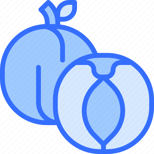 Peach, fruit, food, shop icon - Download on Iconfinder