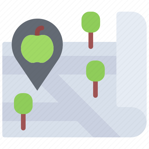 Map, pin, location, fruit, food, shop icon - Download on Iconfinder
