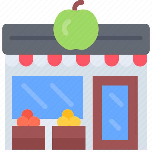 Sign, signboard, building, fruit, food, shop icon - Download on Iconfinder