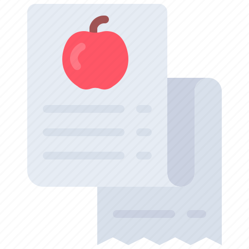 Check, list, purchase, price, fruit, food, shop icon - Download on Iconfinder