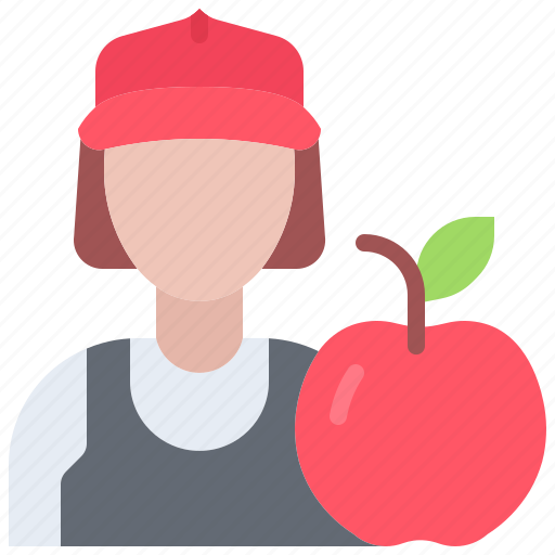 Seller, woman, fruit, food, shop icon - Download on Iconfinder