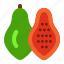 fruit, papaya, papaya fruit icon, papaya icon 