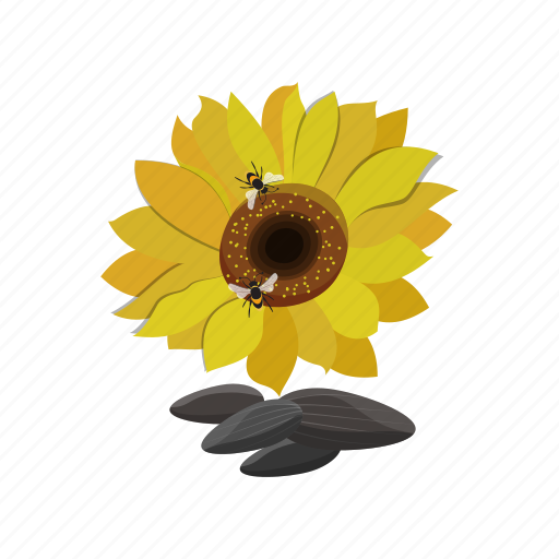 Bees, seed, sunflower icon - Download on Iconfinder