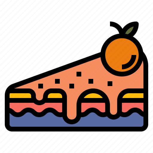 Orange, cake, dessert, sweet, fruit, cheesecake icon - Download on Iconfinder