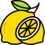 lemon, with, half, cut, fruit, food, sweet 