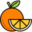 orange, with, sliced, half, cut, fruit, food, sweet 