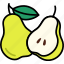 pear, with, half, cut, fruit, food, sweet 