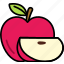 apple, with, sliced, cut, fruit, food, sweet 