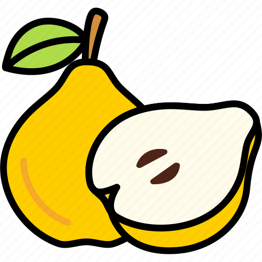 Quince, with, half, cut, fruit, food, sweet icon - Download on Iconfinder