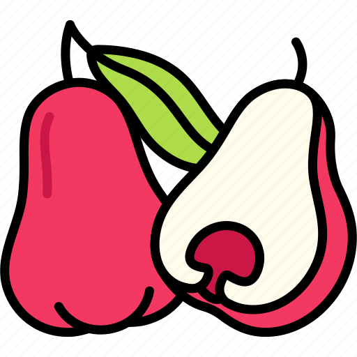 Rose, apple, with, half, cut, fruit, food icon - Download on Iconfinder