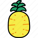 pineapple, cut, fruit, food, sweet