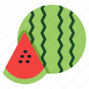 watermelon, summer, slice, fruit, food