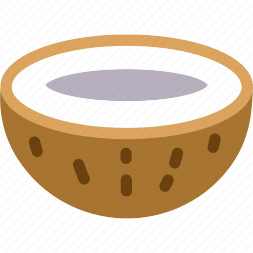 Coconut, shell, half, cut, fruit, food, sweet icon - Download on Iconfinder