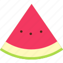 watermelon, half, sliced, cut, fruit, food, sweet