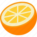 orange, half, cut, fruit, food, sweet