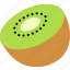 kiwi, half, cutfruit, food, sweet 