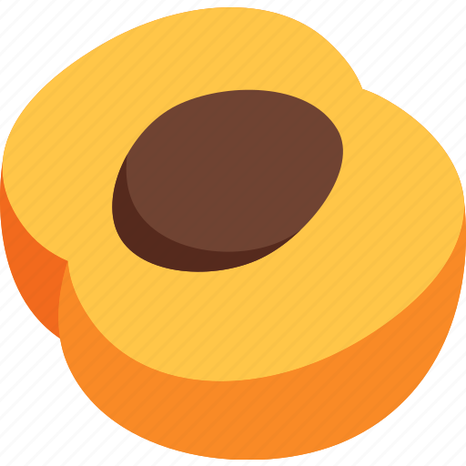 Apricot, half, cut, fruit, food, sweet icon - Download on Iconfinder
