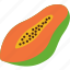 papaya, half, cut, fruit, food, sweet 