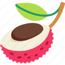 lychee, half, cutfruit, food, sweet