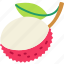 lychee, half, peeledfruit, food, sweet 