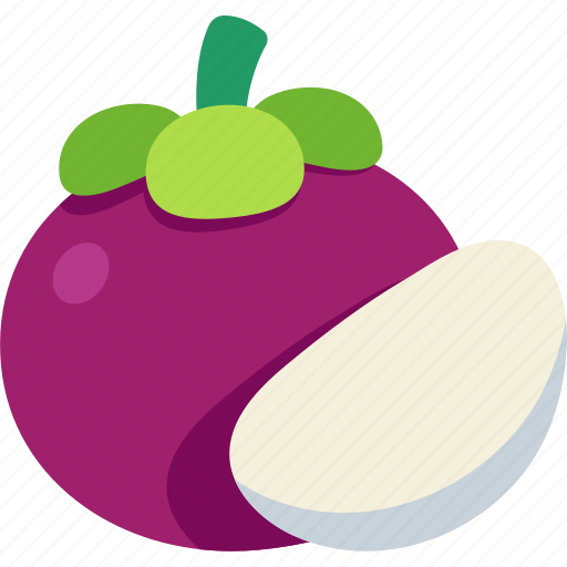 Mangosteen, with, peeled, fruit, food, sweet icon - Download on Iconfinder