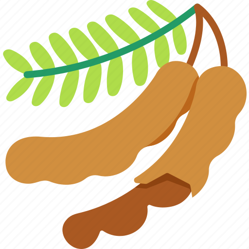 Tamarind, with, one, peeled, fruit, food, sweet icon - Download on Iconfinder
