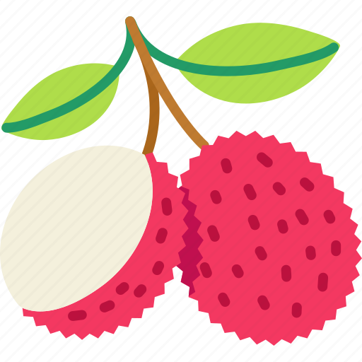 Lychee, with, half, peeled, fruit, food, sweet icon - Download on Iconfinder