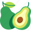 avocado, with, half, cut, fruit, food, sweet 