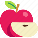 apple, with, sliced, cut, fruit, food, sweet