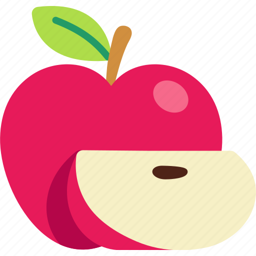 Apple, with, sliced, cut, fruit, food, sweet icon - Download on Iconfinder
