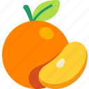orange, with, peeled, tangerine, fruit, food, sweet