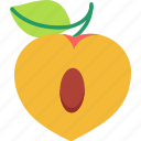 peach, cut, fruit, food, sweet