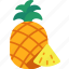 pineapple, with, slice, fruit, food, sweet 