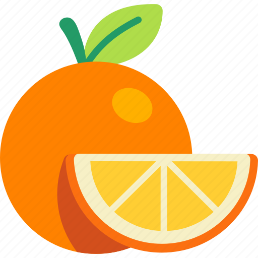 Orange, with, sliced, half, cut, fruit, food icon - Download on Iconfinder