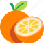 orange, with, half, cut, fruit, food, sweet 