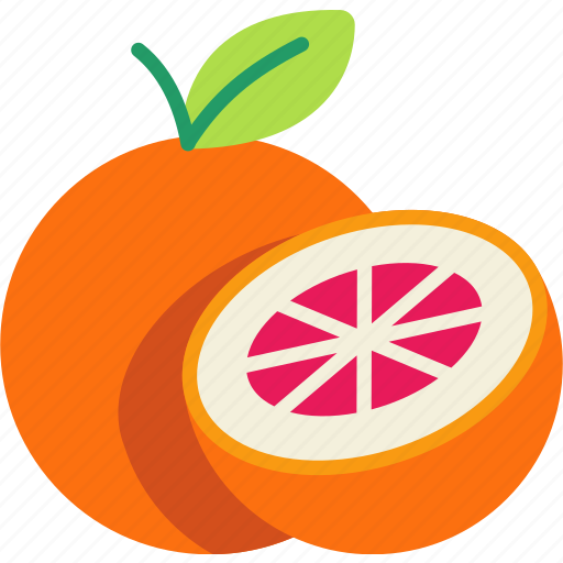 Grapefruit, with, half, cutfruit, food, sweet icon - Download on Iconfinder