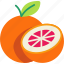 grapefruit, with, half, cutfruit, food, sweet 
