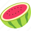 watermelon, half, cut, fruit, food, sweet 
