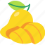 mango, with, pleeled, cut, fruit, food, sweet 